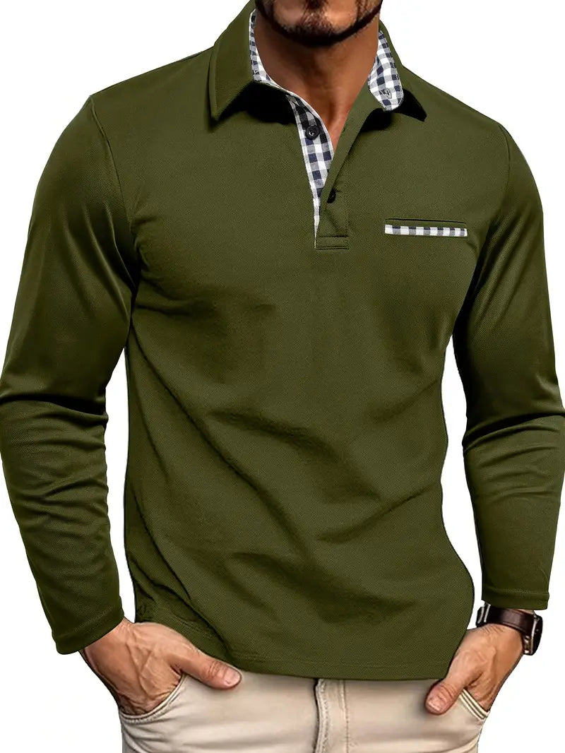 Alexander - Polo à Manches Longues Élégant pour Hommes