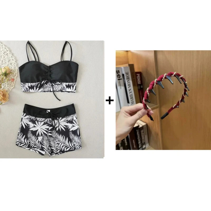Taline - Maillot De Bain Deux Pièces Imprimé Femme