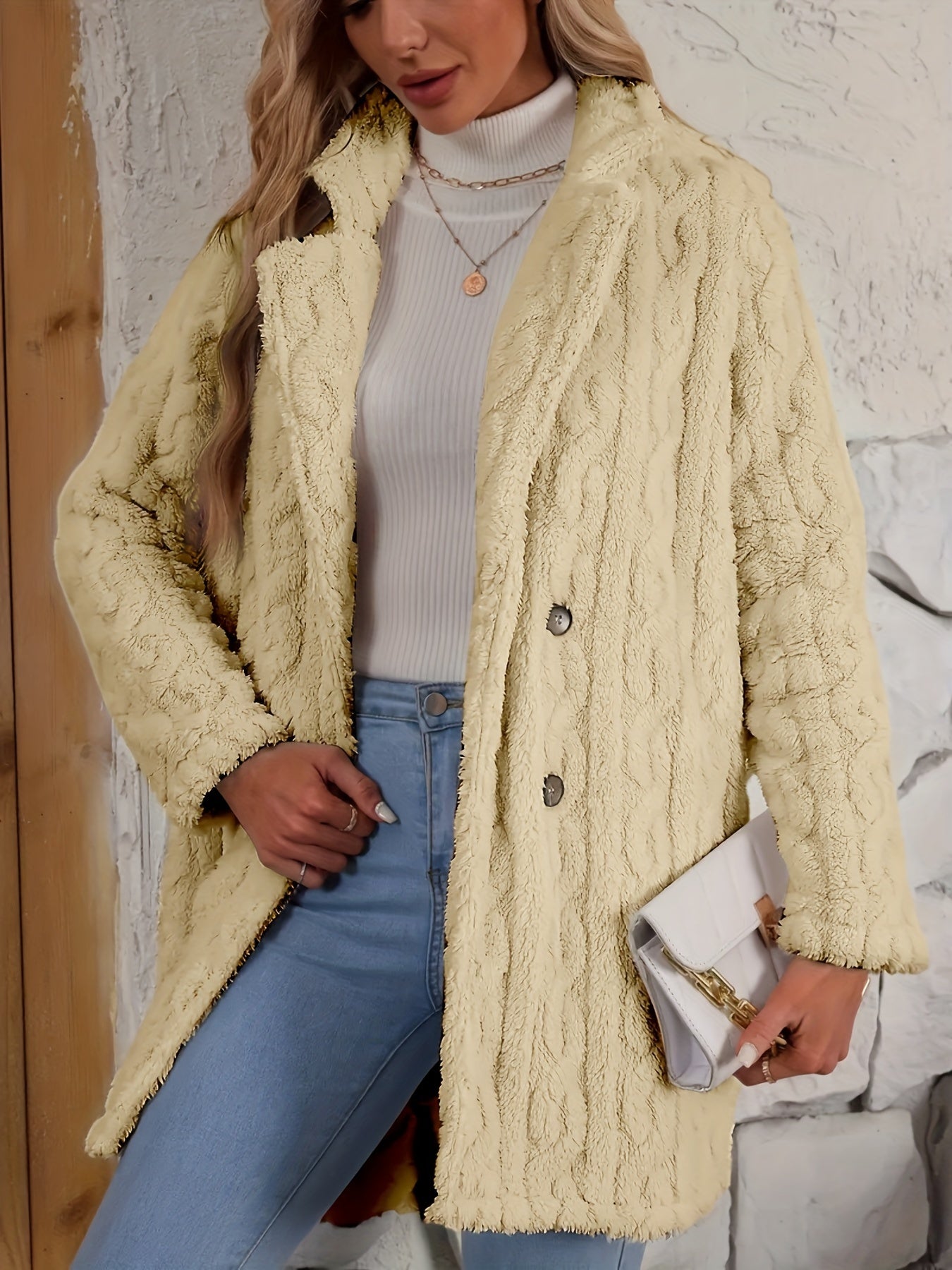 Léa - Manteau en fausse fourrure pour femme