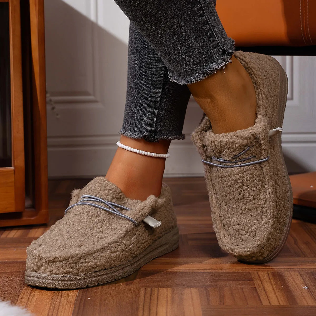 Kaelirae - Chaussons Douillets En Tissu Teddy