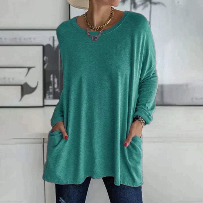 Daliah - T-shirt à manches longues avec poche