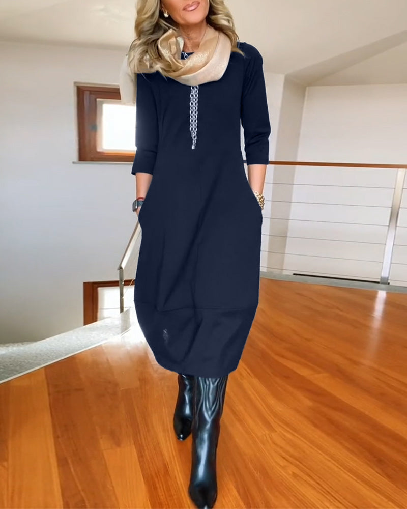 Inès - Robe Maxi Vintage Élégante et Confortable
