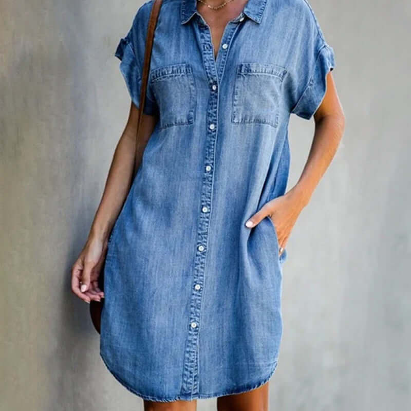 Noeline - Robe en denim doux