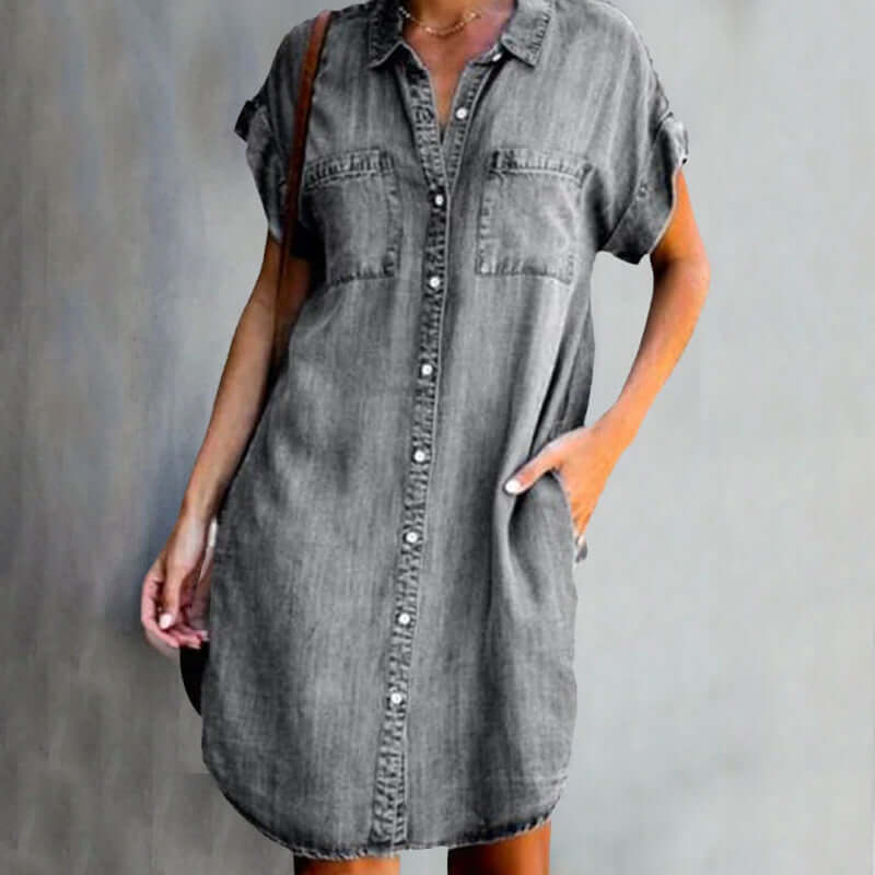 Noeline - Robe en denim doux