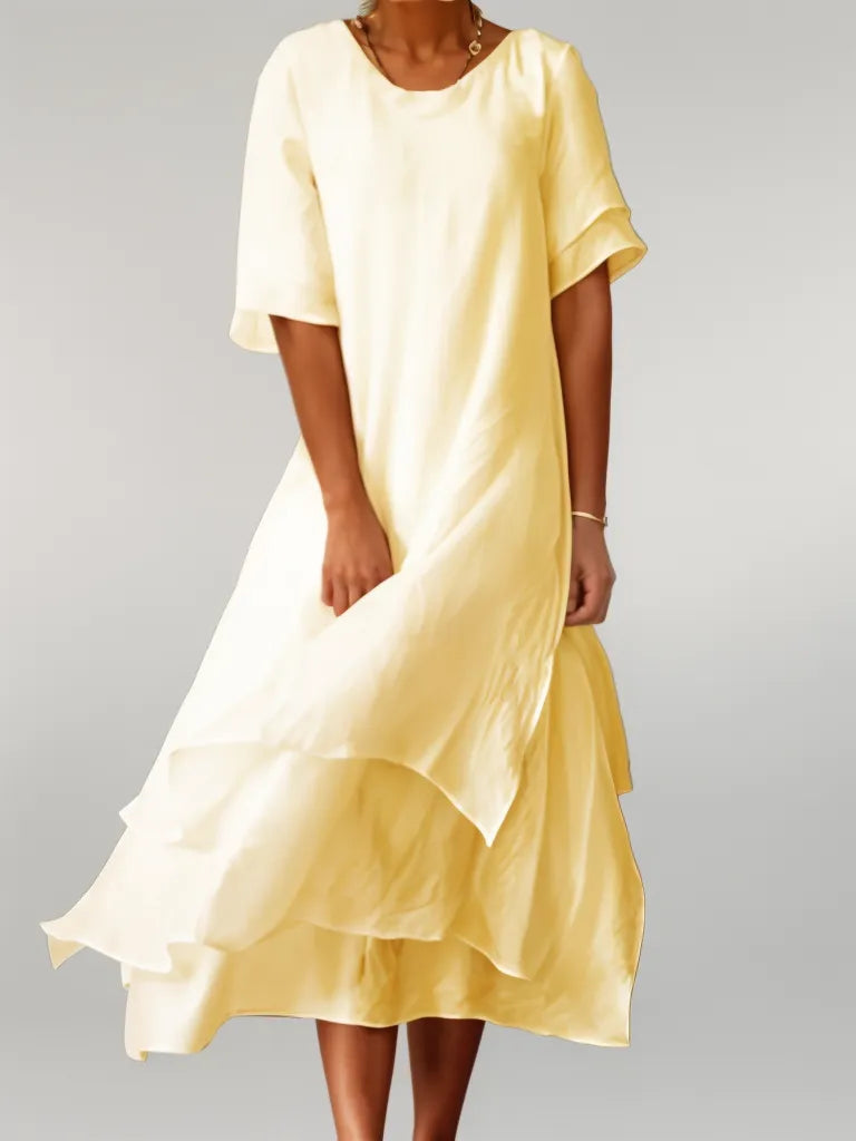 Lyana - Robe Longue Élégante en Coton