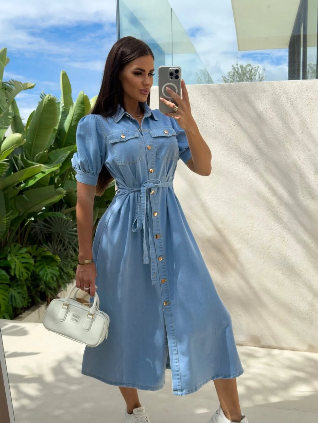 Daphne - Robe en denim Sunshine