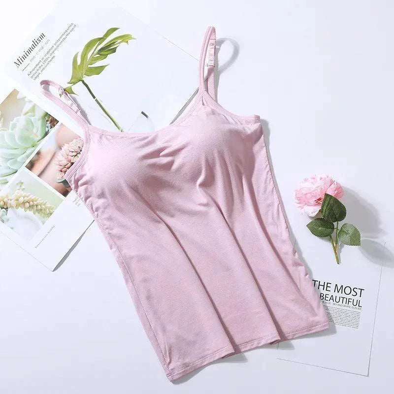 Noura - Camisole avec soutien-gorge intégré et coussin