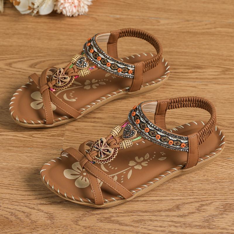 Hovira - Sandales Plates Bohèmes Confortables Style Ibiza Chic