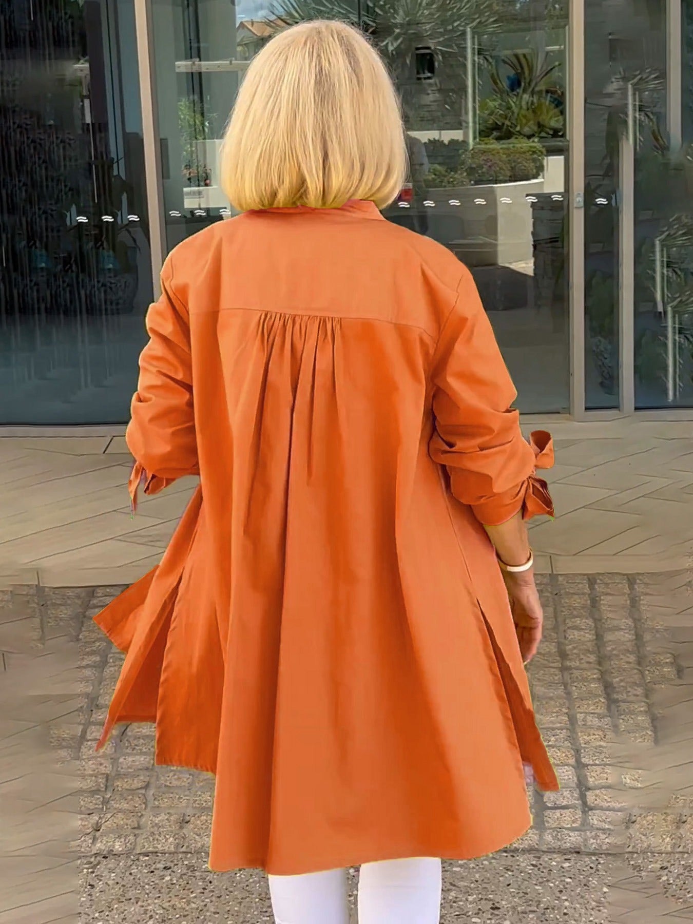 Liora - Veste Chemise Longue Boutonnée en Coton (Aujourd'hui seulement : 1 acheté = 1 offert !)