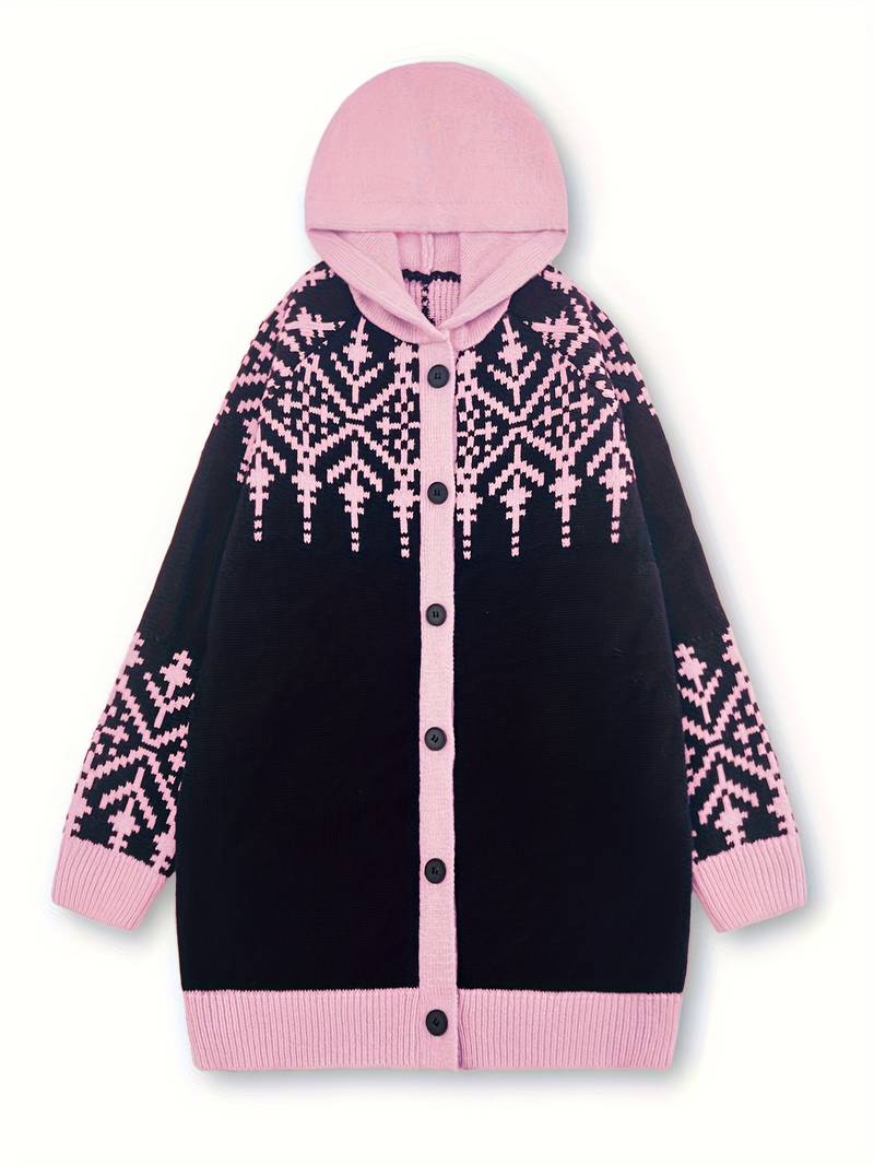 Isaralisse - Manteau Oversized En Tissu À Motifs D’Hiver