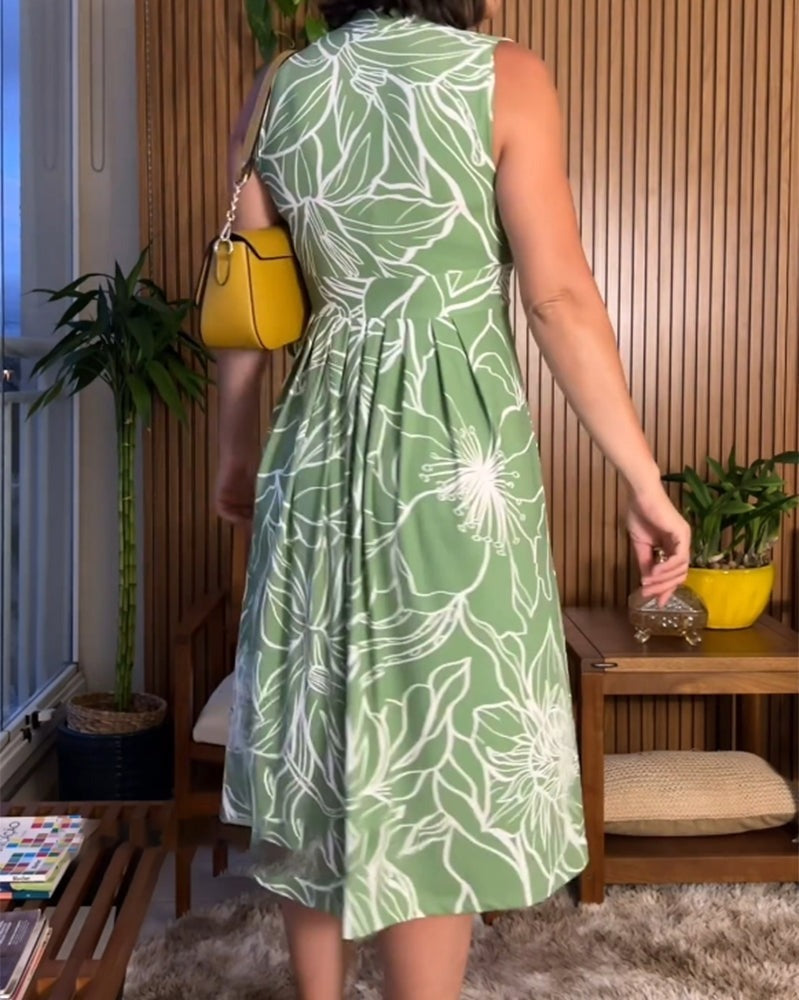Cerina - Robe sans manches grande taille à la taille