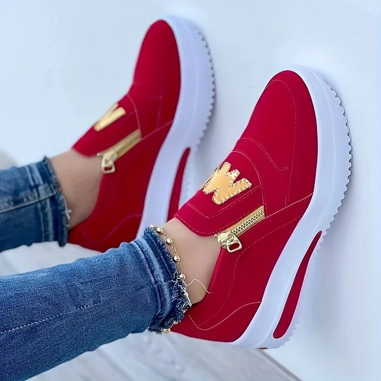 Nella - Chaussures Orthopédiques Confortables avec Plateforme Casual Slip-on pour Femme
