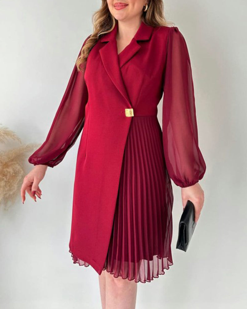 Noella - Robe festive avec boucle dorée