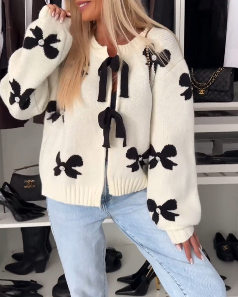 Florentine - Cardigan Nœud Élégant