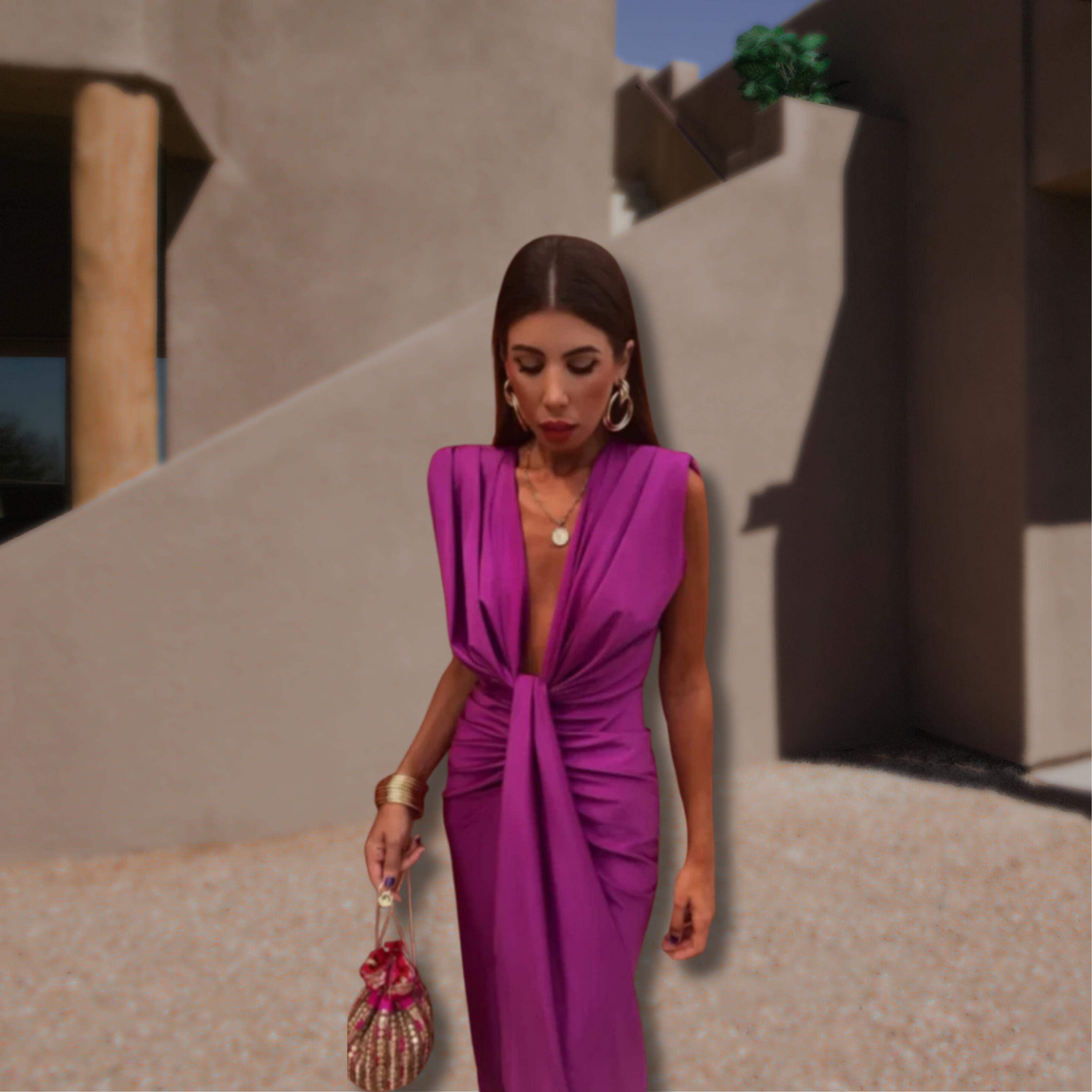 Liya - Robe Élégance Moderne à Plis