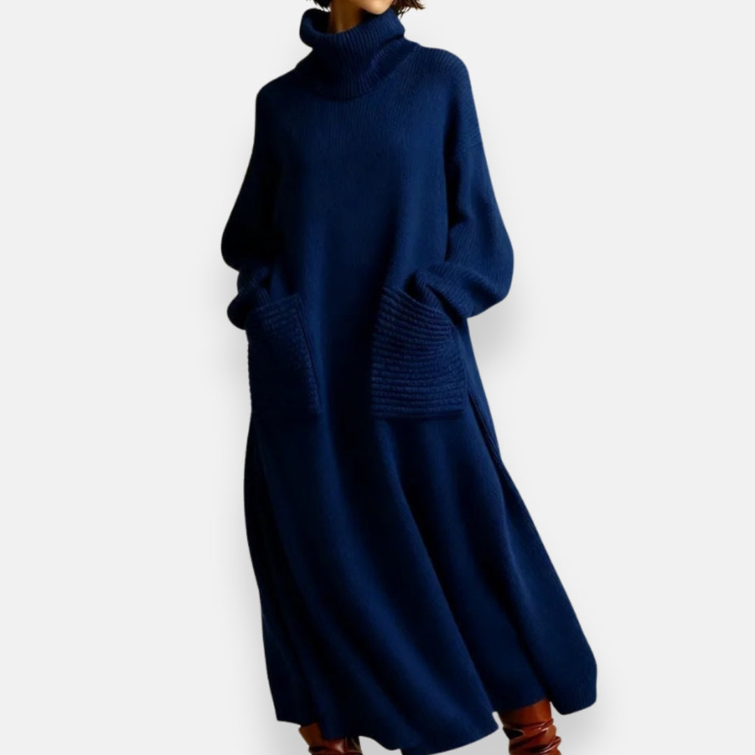 Alyndra - Robe En Tricot Longue À Col Montant