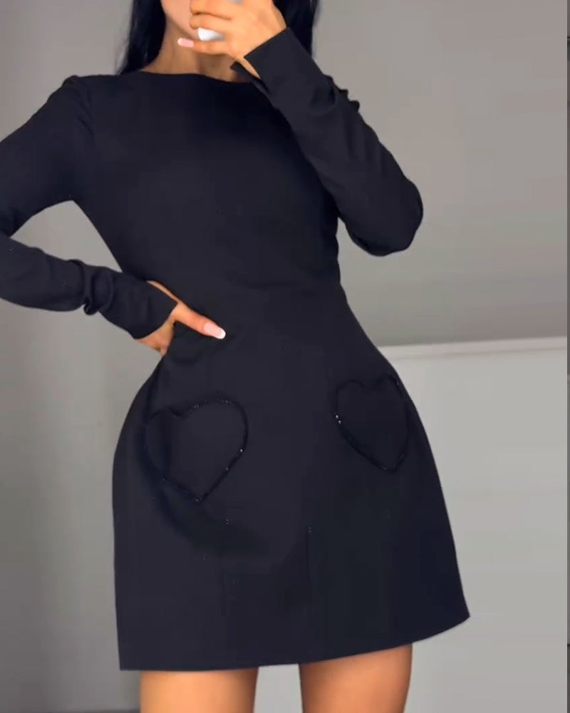 Lunivara - Robe Chic à Manches Longues avec Ceinture