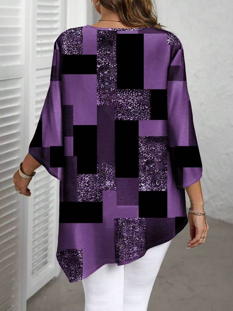 Rhosalivelle - Blouse Oversize Imprimée À Carreaux