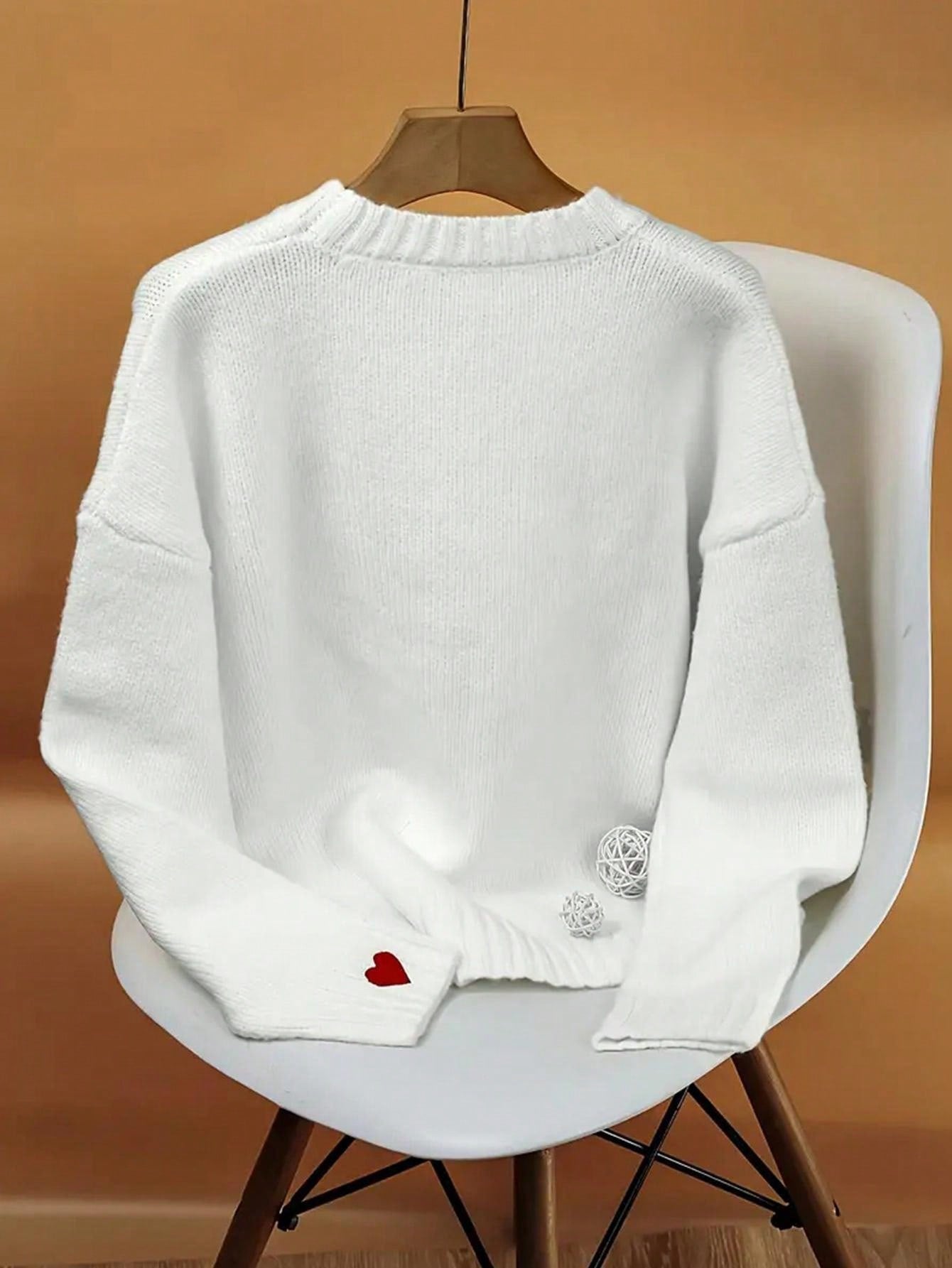 Lunetta - Pull Cœur Tricot Décontracté