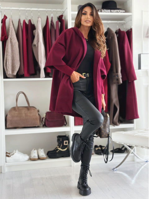 Quelirra - Veste Élégante à Capuche pour l’Automne et l’Hiver