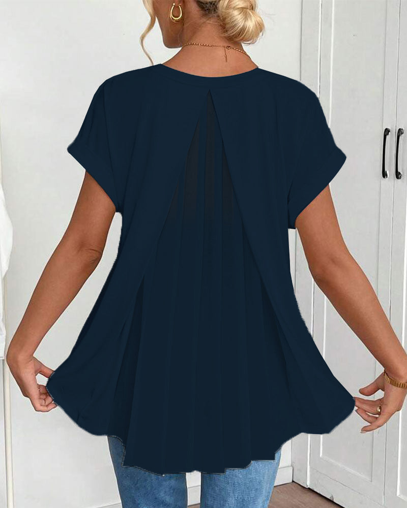Estella - T-shirt à manches courtes unisexe avec patchwork