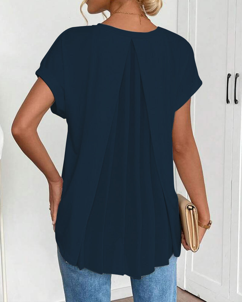 Estella - T-shirt à manches courtes unisexe avec patchwork