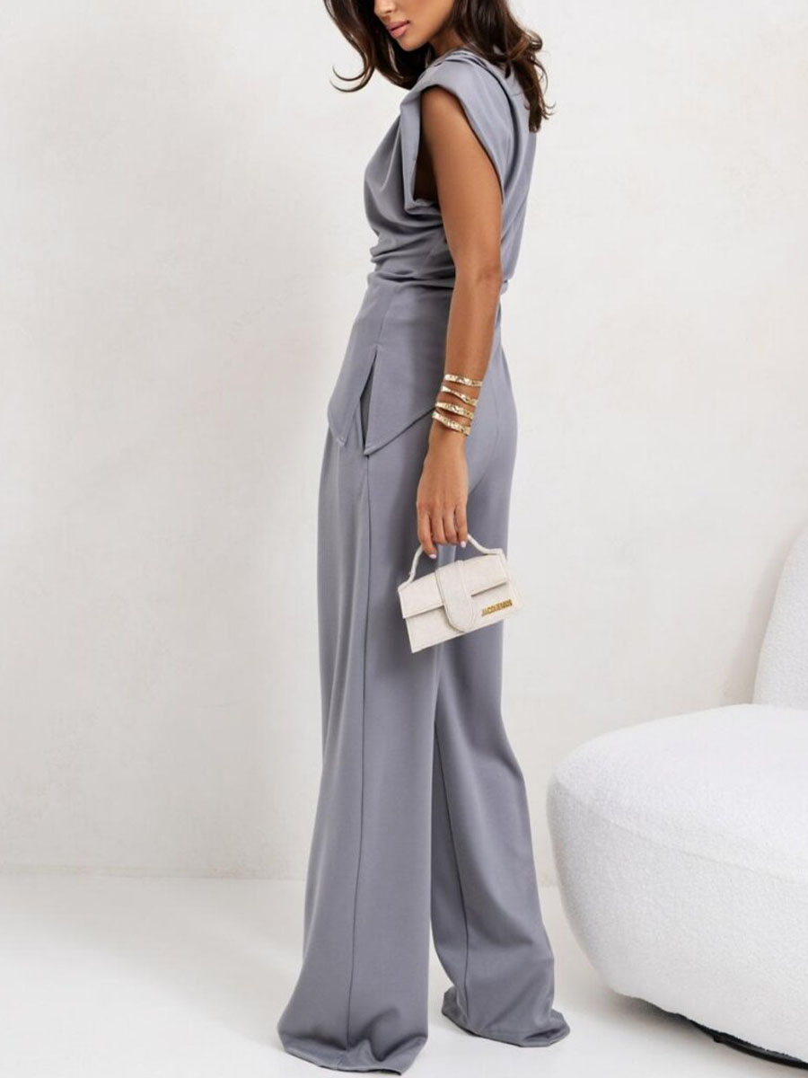 Faylira - Ensemble élégant sans manches top et pantalon