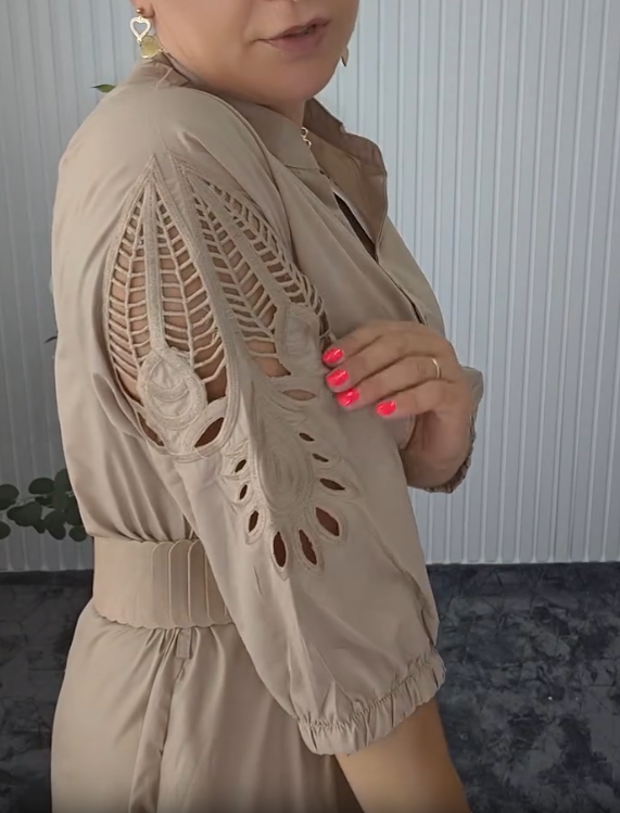 Mavellea - Robe femme chemise élégante avec ceinture coupe fluide midi