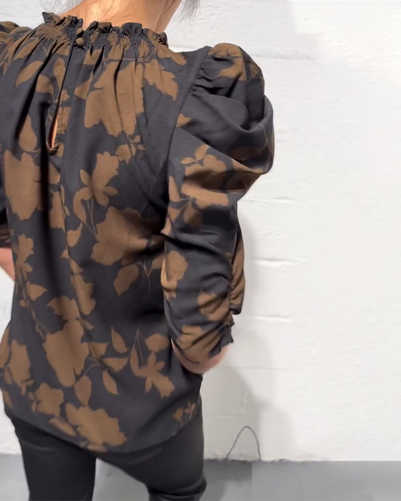 Bellamy - Blouse à Manches Bouffantes avec Volants
