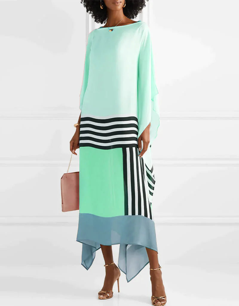 Rayna - Caftan Élégant à Imprimé Géométrique