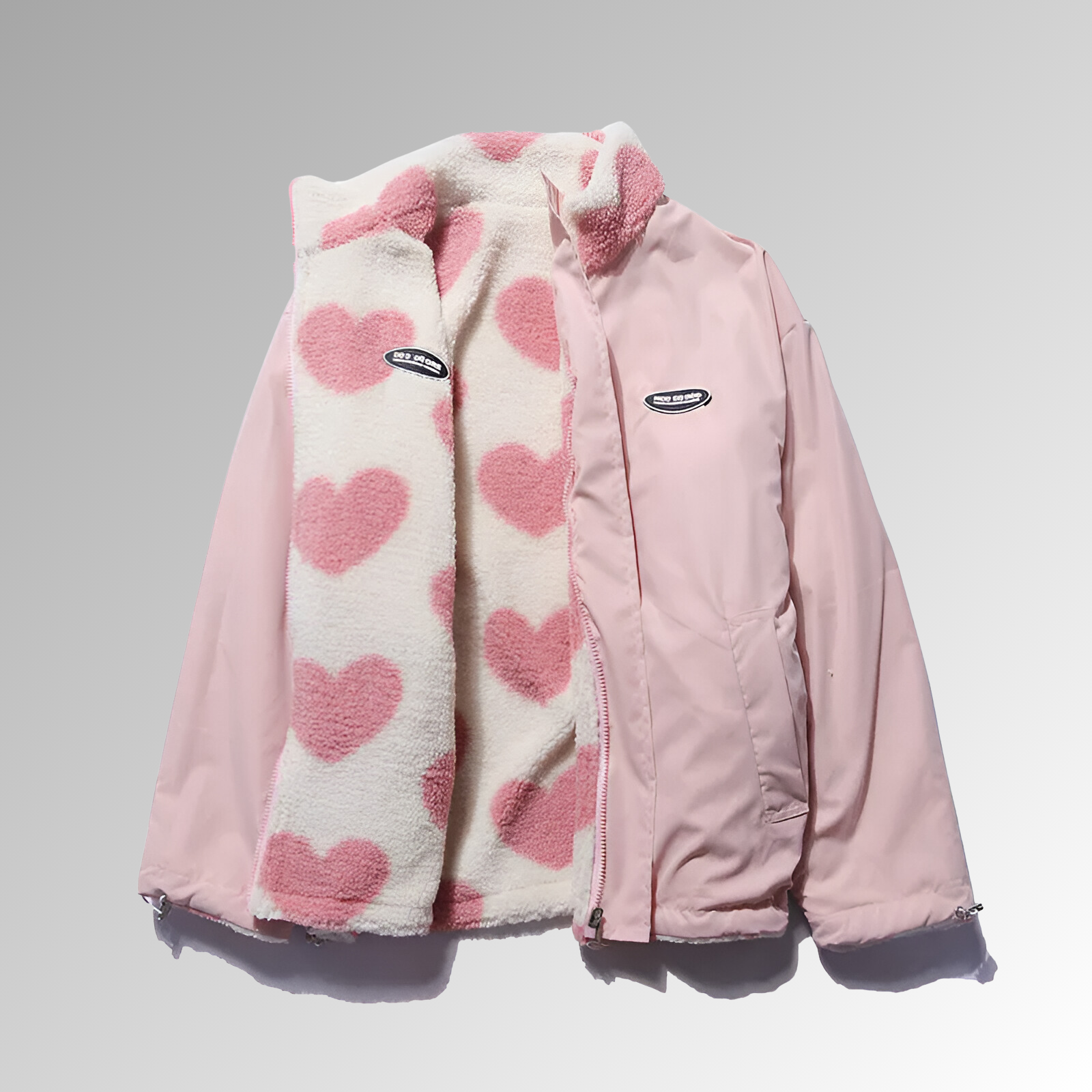 Anastasie - Jacket Hiver Douillet à Motifs Cœur