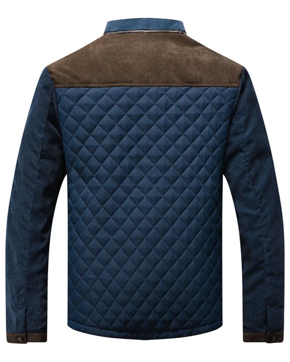 Benjamin - Veste homme matelassée à épaules contrastées et col montant