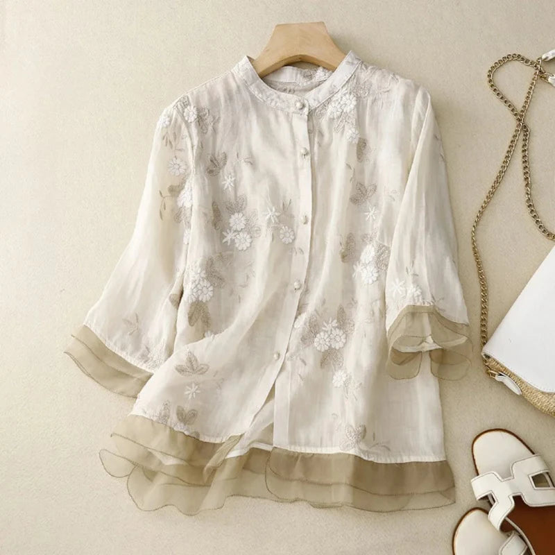 Lauri - Blouse brodée
