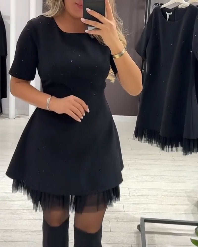 Helisanya - Robe Patchwork Scintillante Élégante