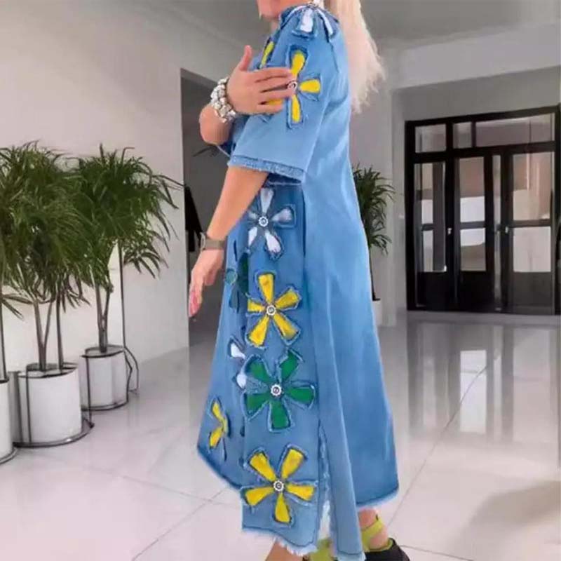 Kalena - Robe décontractée avec col rond