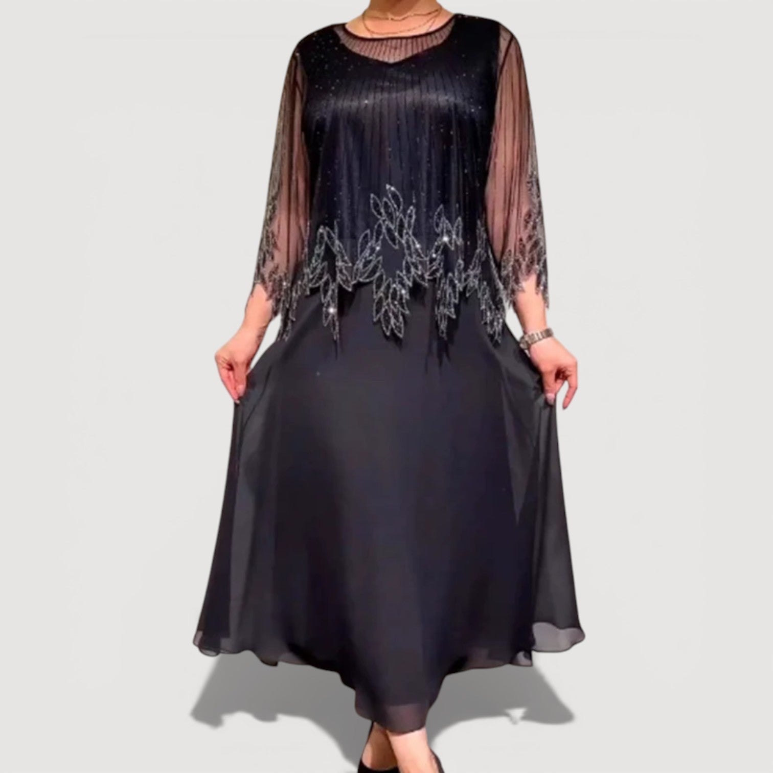 Cyralia - Robe Midi Soirée Élégance Fluide