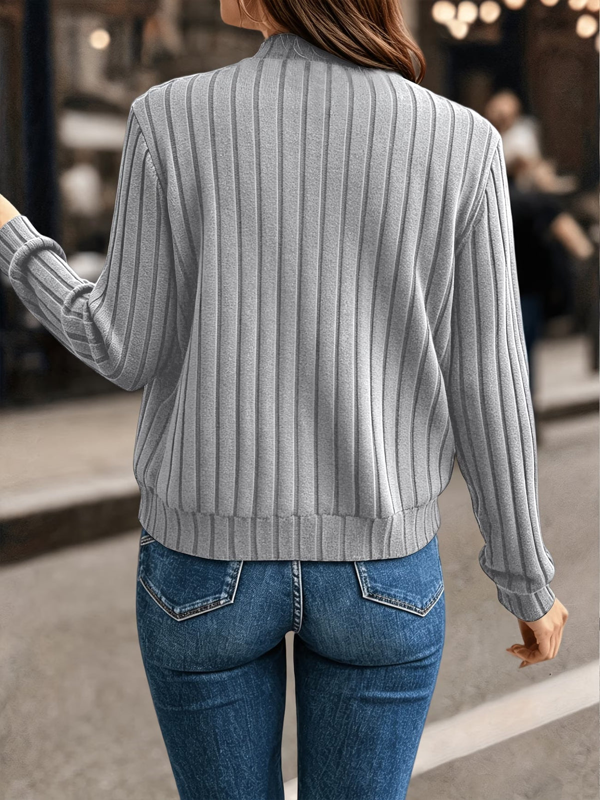 Coby - Veste femme côtelé avec fermeture zippée