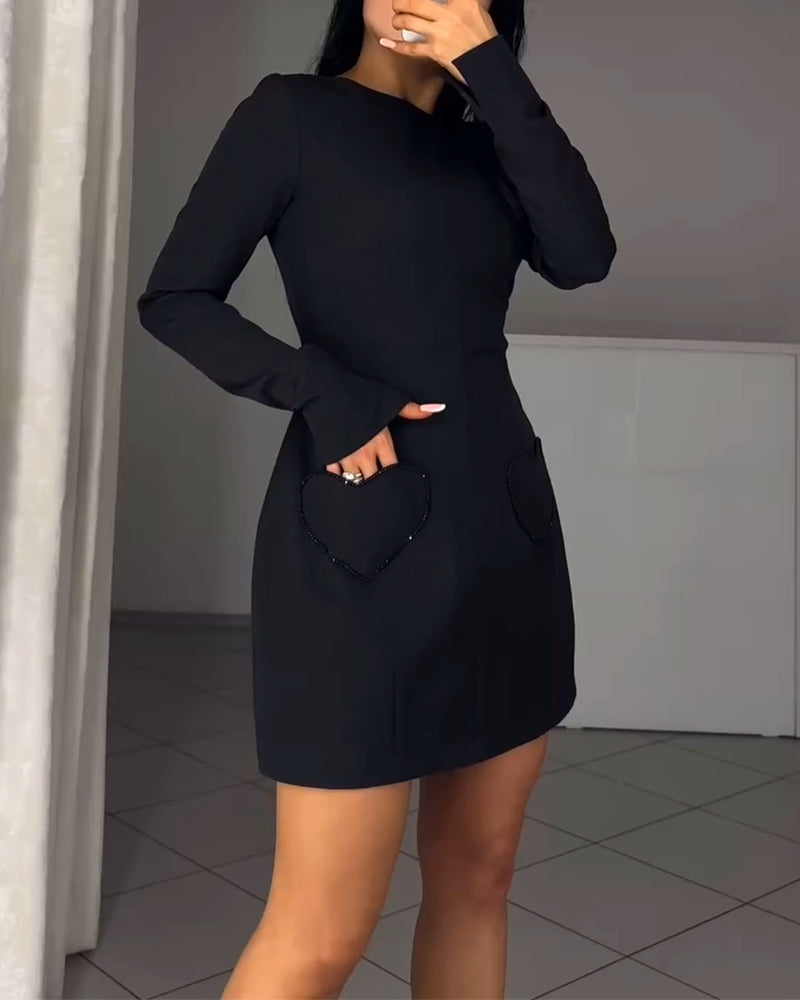 Lunivara - Robe Chic à Manches Longues avec Ceinture