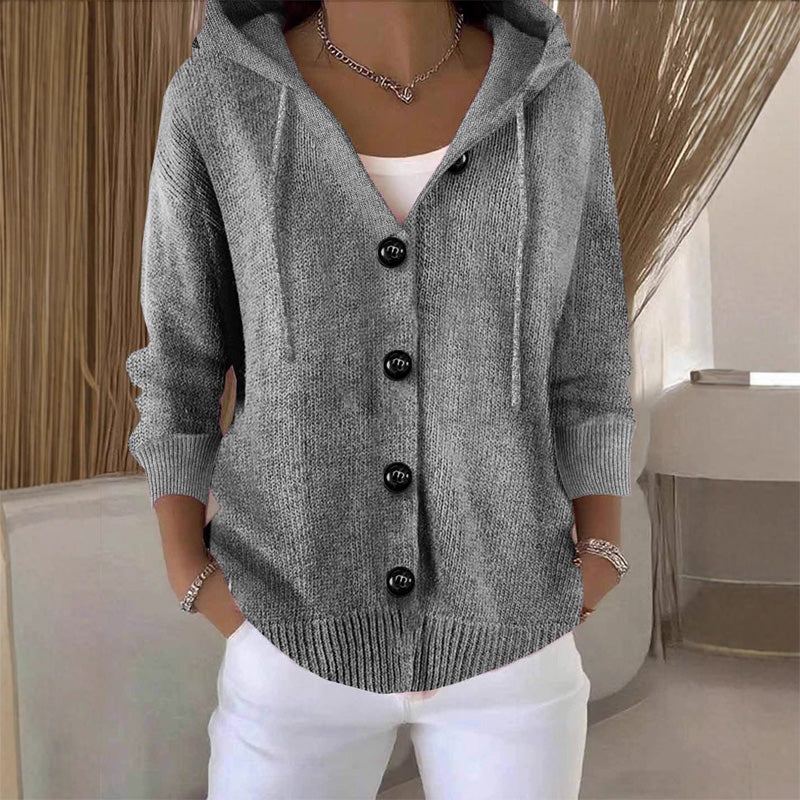 Elarisse - Cardigan Femme À Manches Longues En Tricot