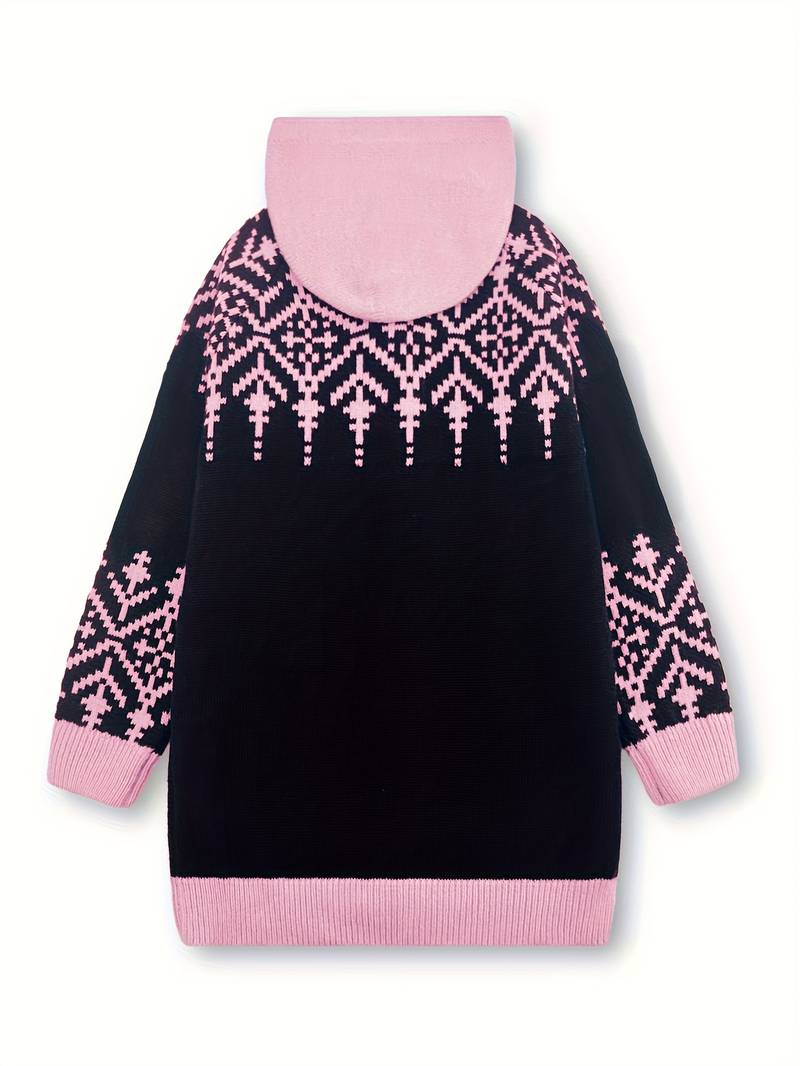 Isaralisse - Manteau Oversized En Tissu À Motifs D’Hiver