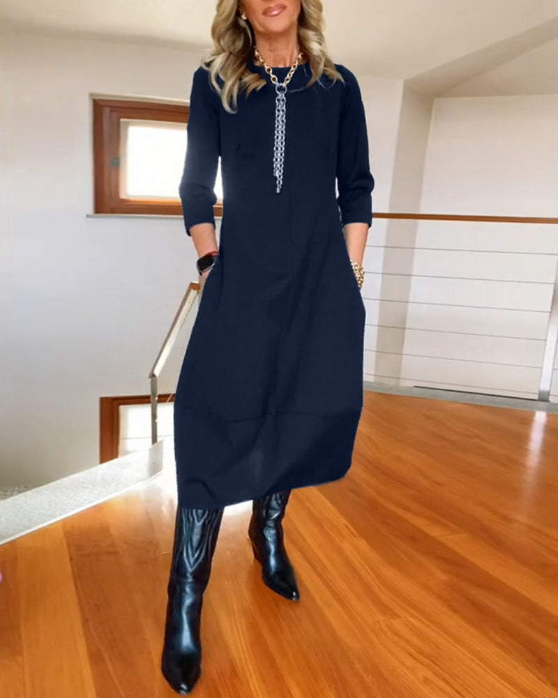 Inès - Robe Maxi Vintage Élégante et Confortable