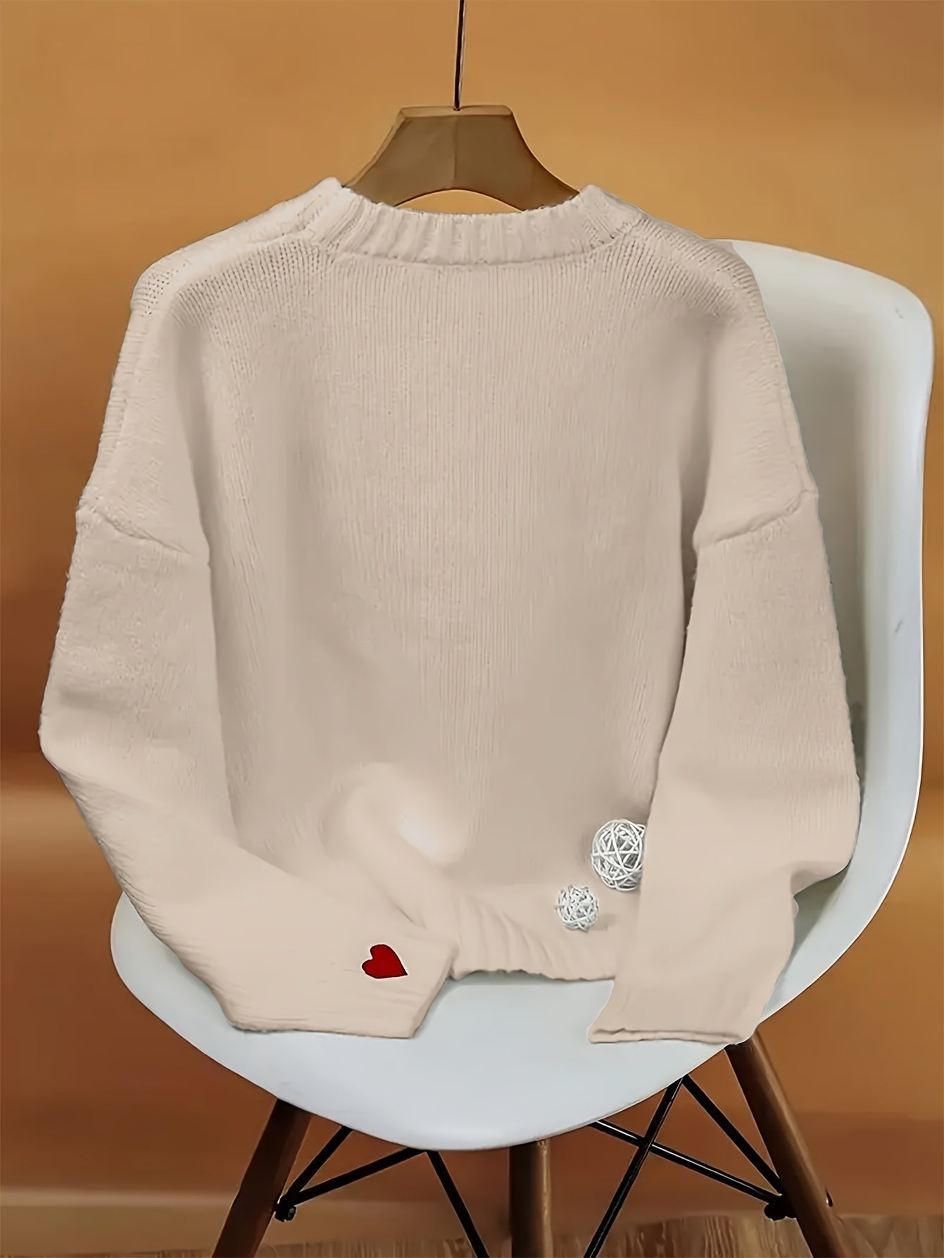 Lunetta - Pull Cœur Tricot Décontracté
