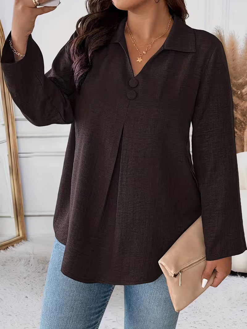 Elmyra - Chemise Fluide Boutonnée Élégante