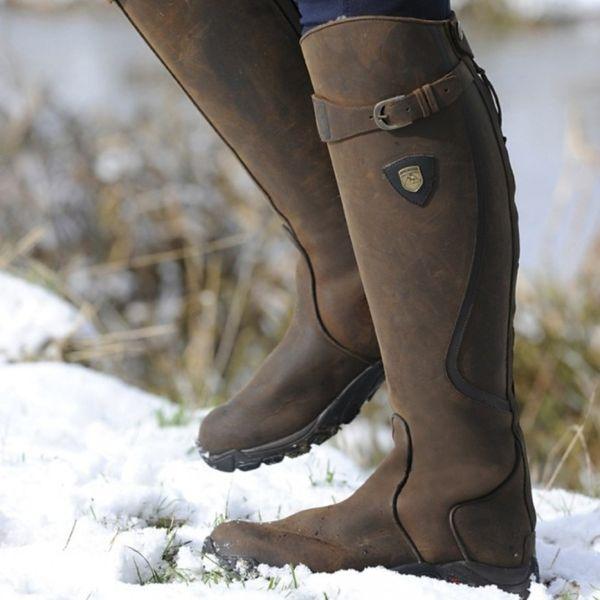 Averlina - Bottes d’Équitation en Cuir Imperméable