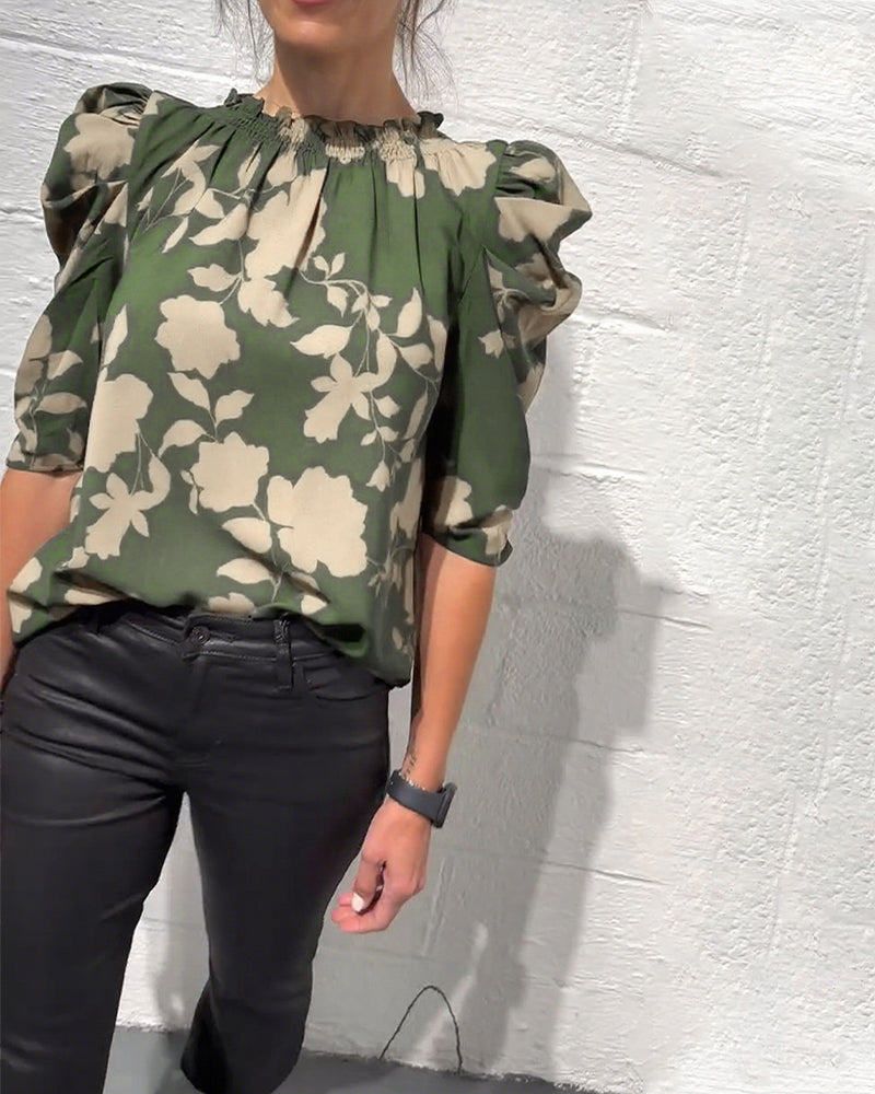 Bellamy - Blouse à Manches Bouffantes avec Volants