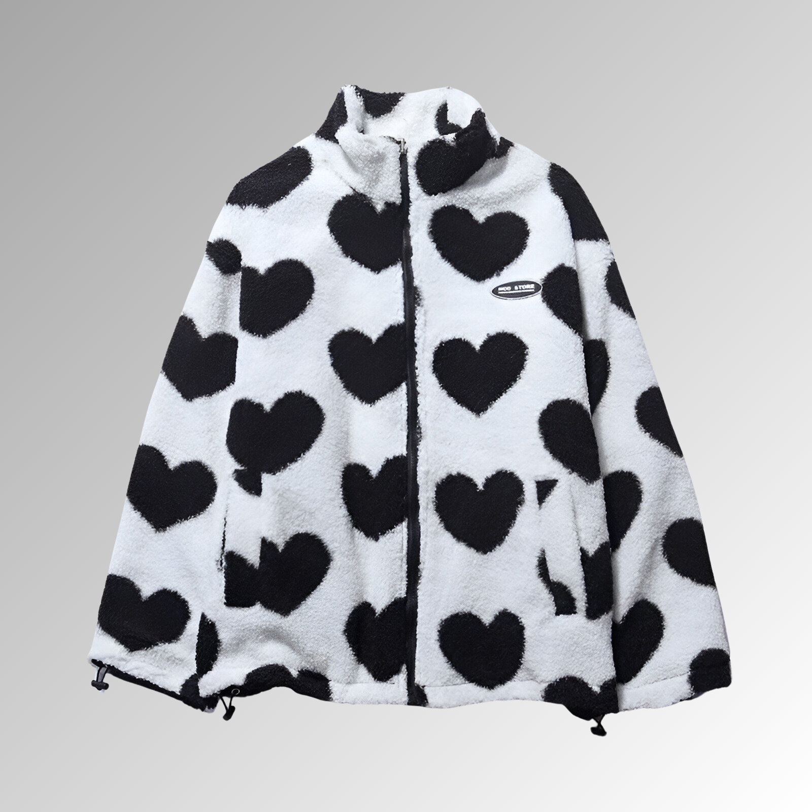 Anastasie - Jacket Hiver Douillet à Motifs Cœur