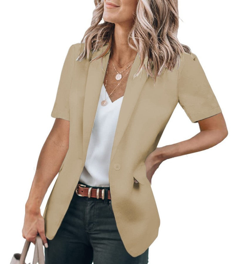 Sabella - Blazer Moderne à Manches Courtes