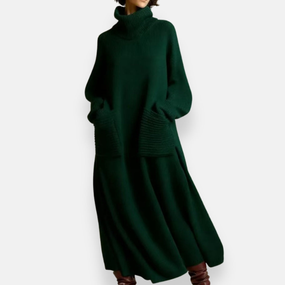 Alyndra - Robe En Tricot Longue À Col Montant