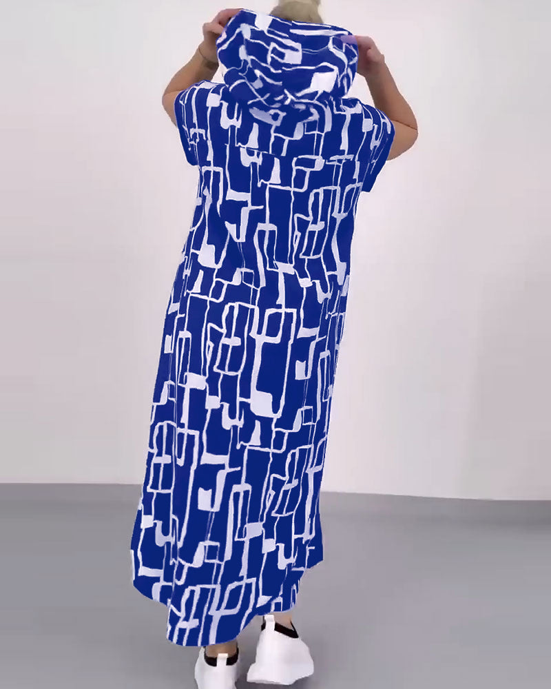Ilana - Robe Maxi à Contrastes et Fermeture Éclair