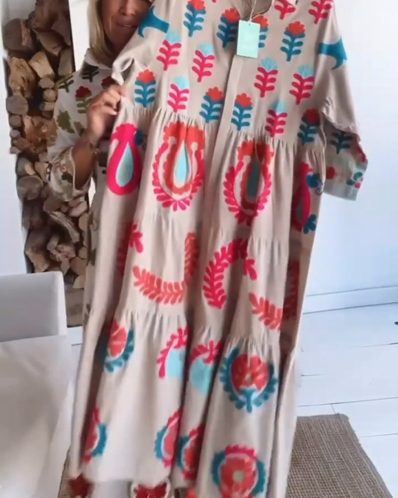 Gracina - Robe Imprimé Floral Graphique